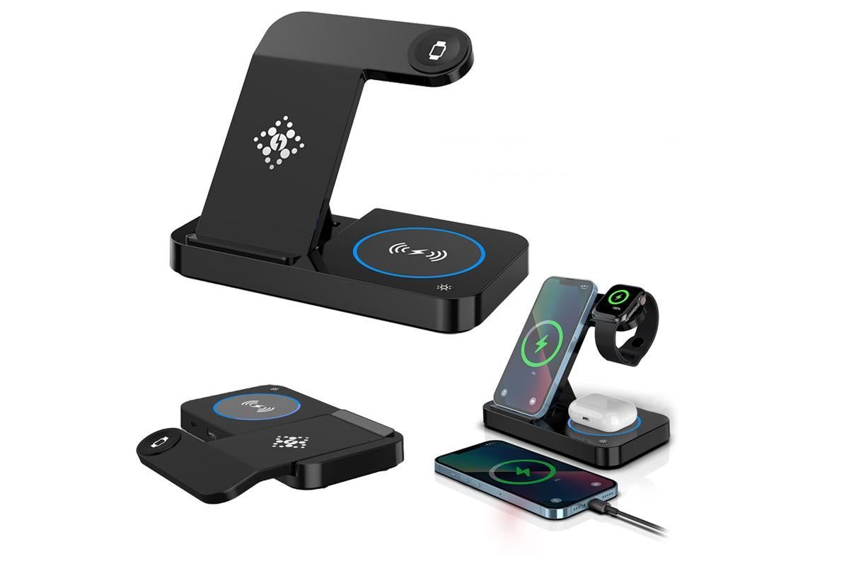 3 In 1 Wireless Charger for Samsung iPhone Apple Watch - Image 1