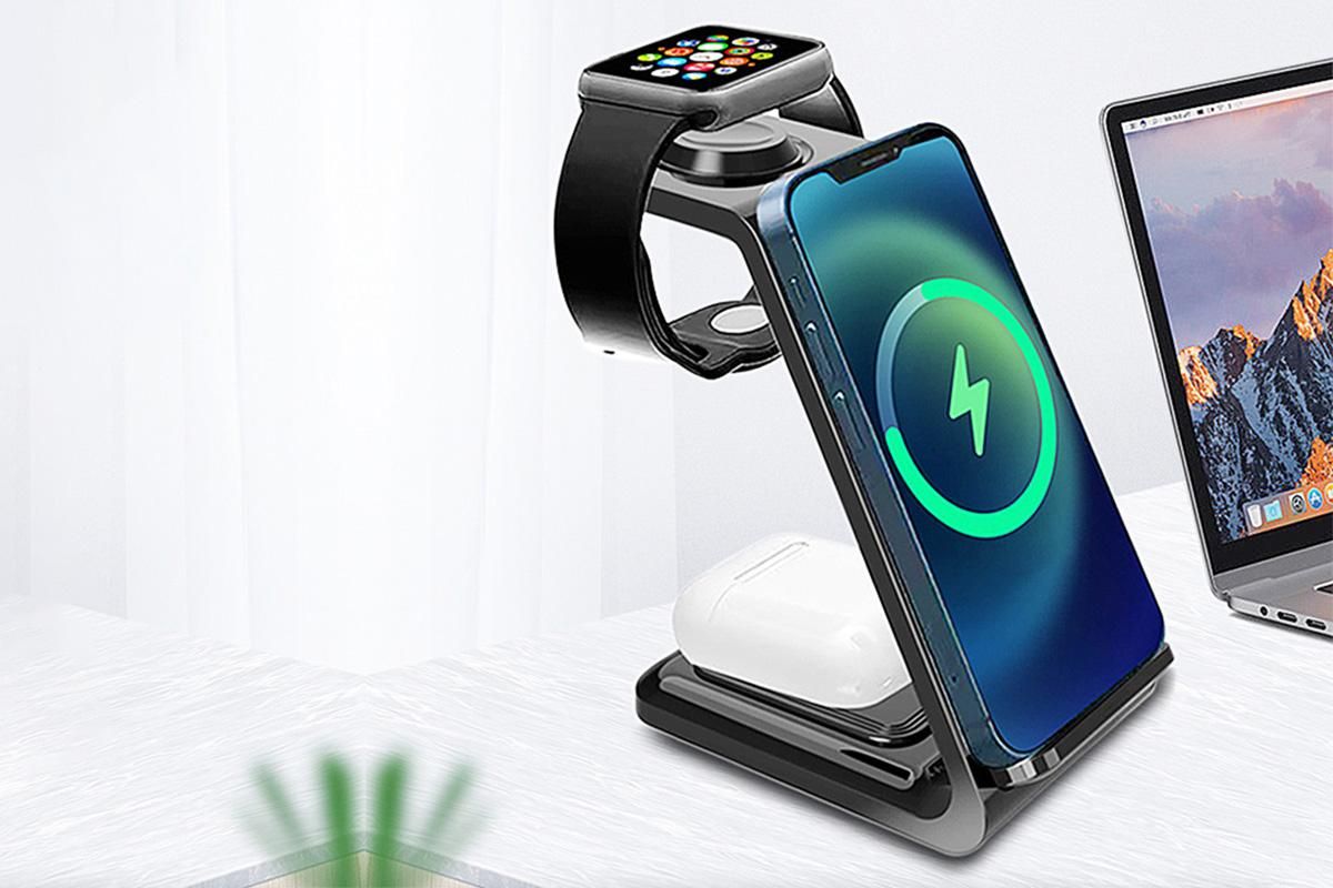 3 in 1 Wireless Charger Dock Charging Station for Apple Watch iPhone Apple AirPods - Image 3