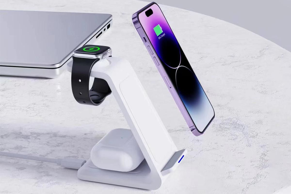 3 in 1 Wireless Charger Dock Charging Station for Apple Watch iPhone Apple AirPods - Image 4