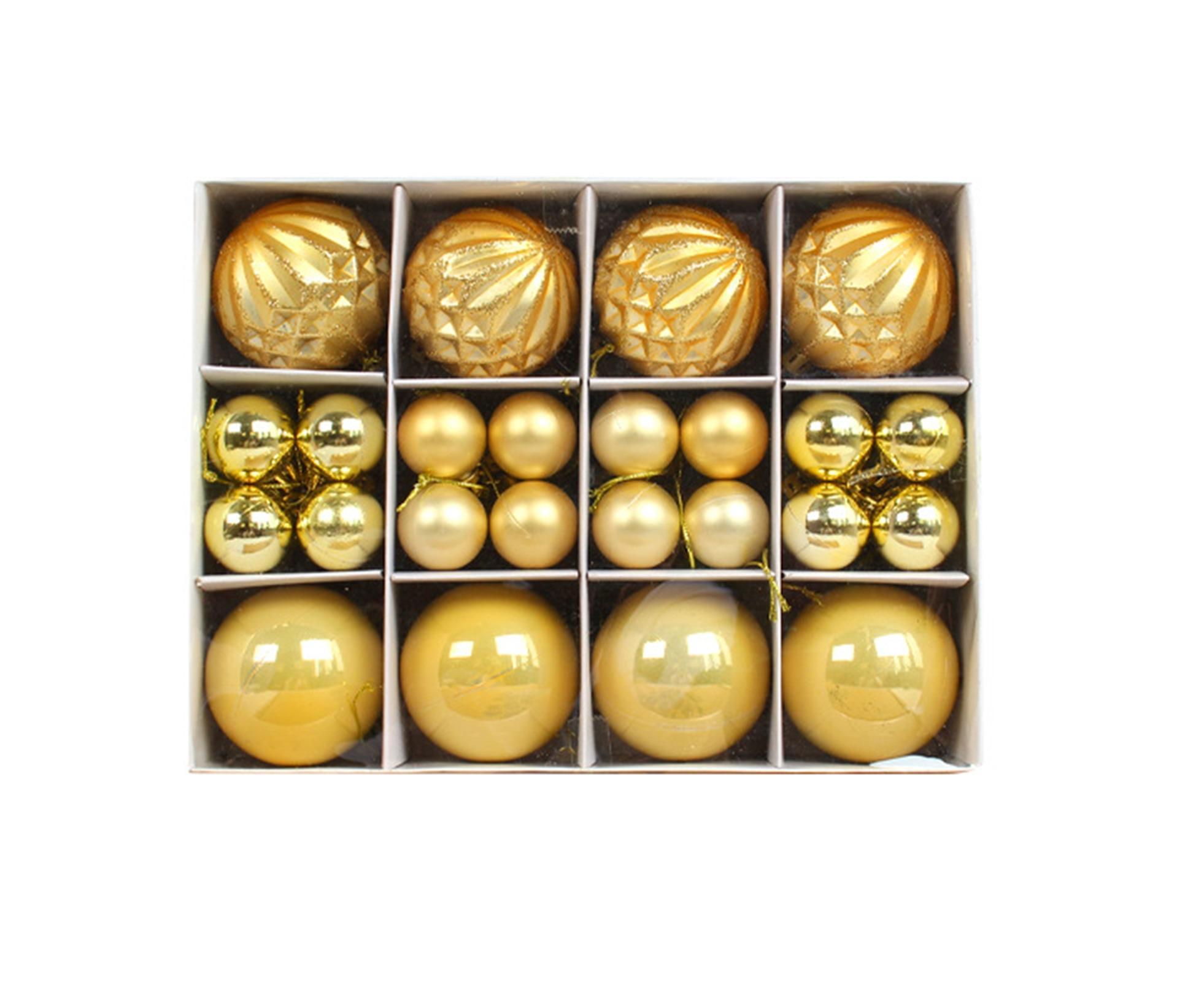 Xmas Balls Round Shape-Golden - Image 1