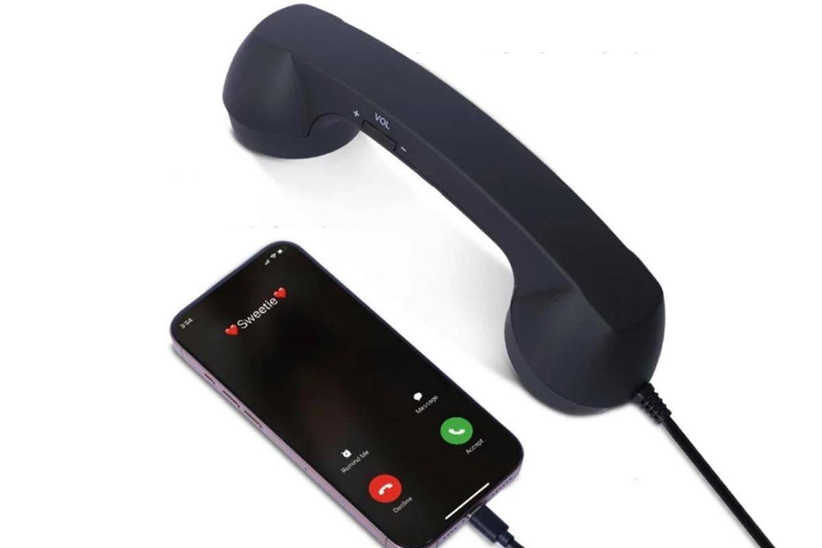 1M Retro Wired Handheld Telephone Handset with Microphone Type C Plug for Smartphones PC - Image 3