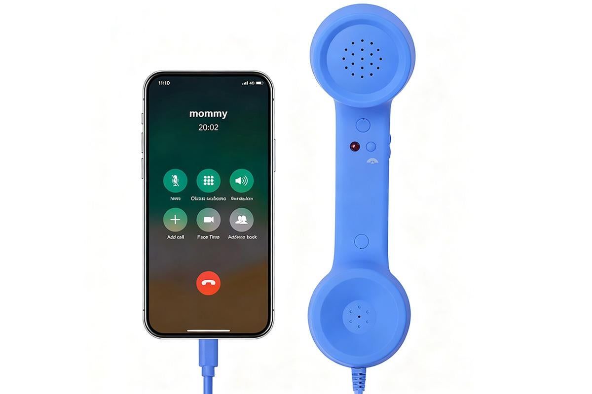 1M Retro Wired Handheld Telephone Handset with Microphone Type C Plug for Smartphones PC - Image 2