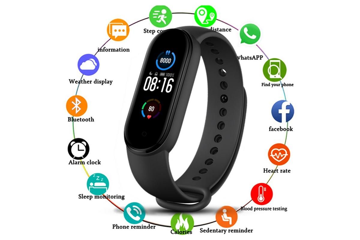Bluetooth Smart Fitness Bracelet Heart Rate Monitor Watch Wristband Fitness Tracker Health Tracker with Sleep Tracker for Women Men - Image 2
