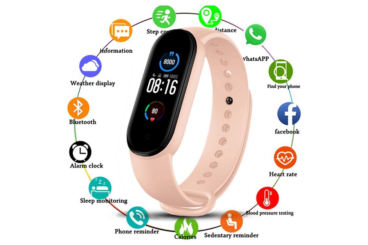 Bluetooth Smart Fitness Bracelet Heart Rate Monitor Watch Wristband Fitness Tracker Health Tracker with Sleep Tracker for Women Men - Image 2
