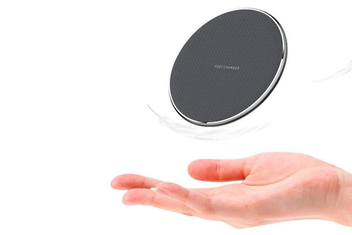 Wireless Fast Charger Smartphone Charger Qi Charging for Apple, Samsung and Smart Phones (Black) - Image 6