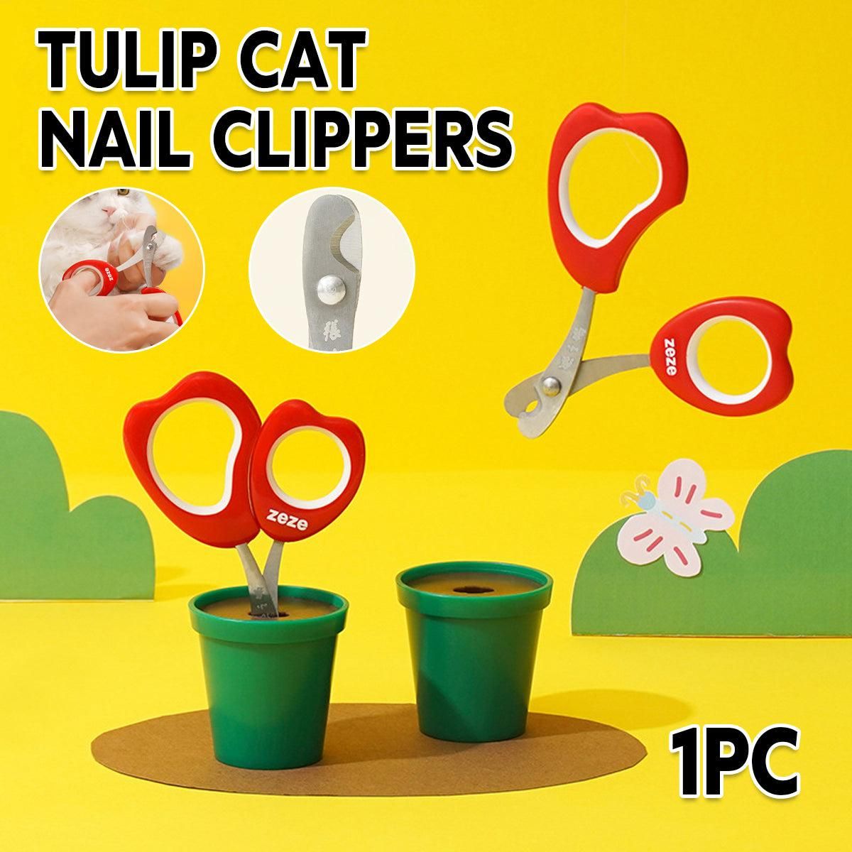 Tulip Shape Cat Nail Clipper Pet Grooming Tool Safety Durable for Cat Kitties - Image 2