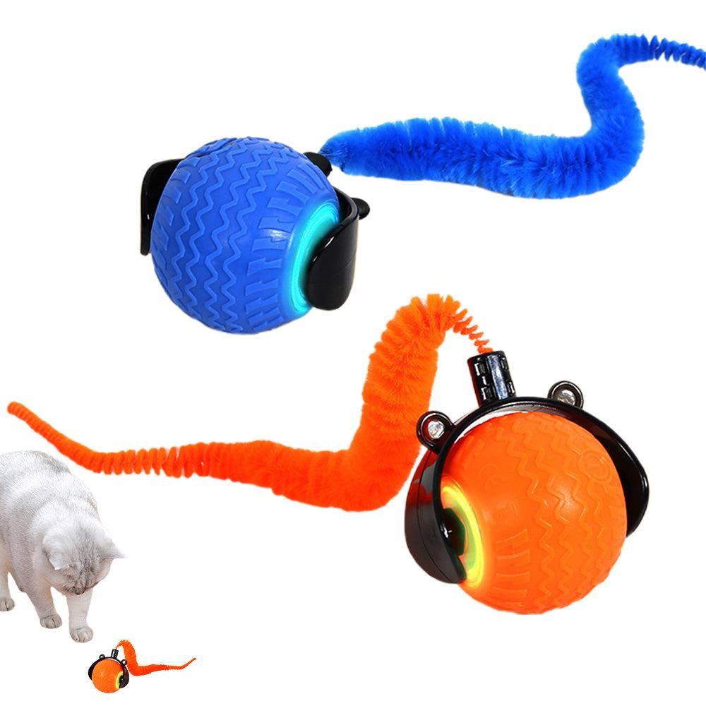 2Pcs Automatic Cat Rolling Ball Interactive Pet Toy with Multiple Motion Modes for Pet Cats Dogs - Image 1