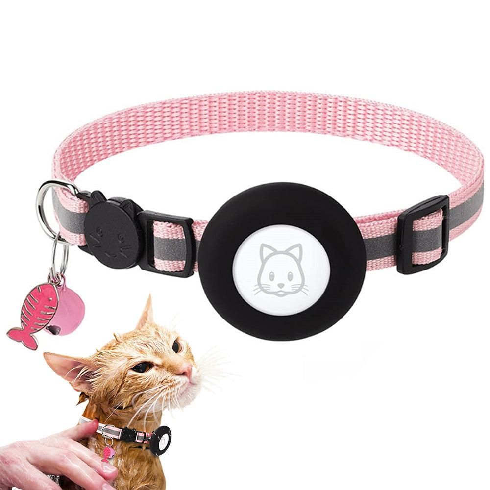 Reflective Cat Collar Compatible with Apple Airtag Adjustable Airtag Holder for Cat Dog Kitten Puppy - Image 1