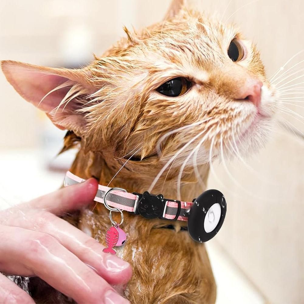 Reflective Cat Collar Compatible with Apple Airtag Adjustable Airtag Holder for Cat Dog Kitten Puppy - Image 2