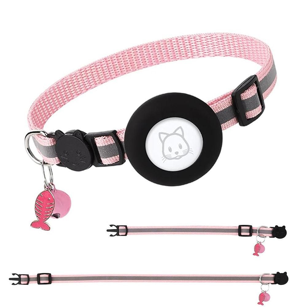 Reflective Cat Collar Compatible with Apple Airtag Adjustable Airtag Holder for Cat Dog Kitten Puppy - Image 3