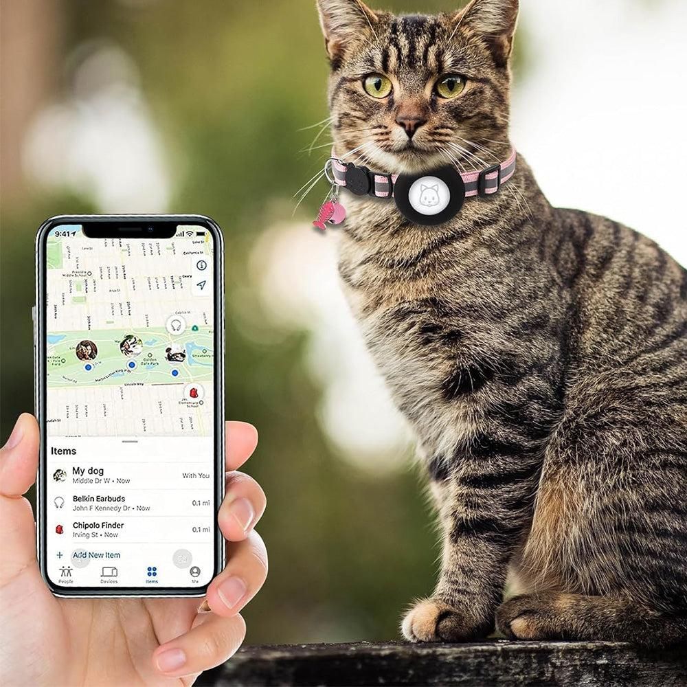 Reflective Cat Collar Compatible with Apple Airtag Adjustable Airtag Holder for Cat Dog Kitten Puppy - Image 6