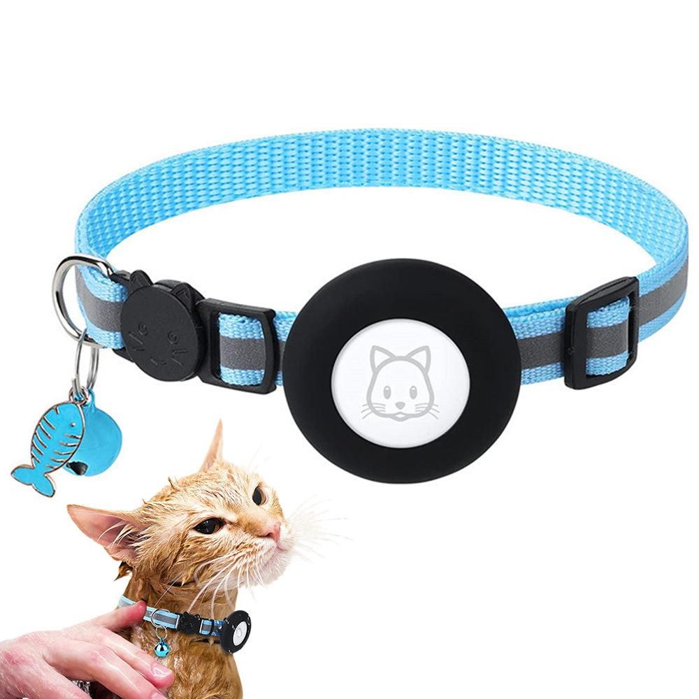 Reflective Cat Collar Compatible with Apple Airtag Adjustable Airtag Holder for Cat Dog Kitten Puppy - Image 1