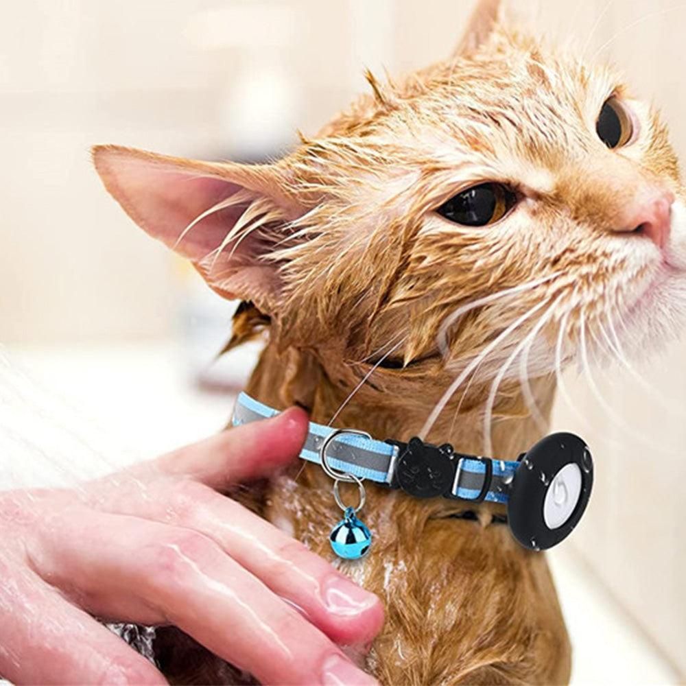 Reflective Cat Collar Compatible with Apple Airtag Adjustable Airtag Holder for Cat Dog Kitten Puppy - Image 3