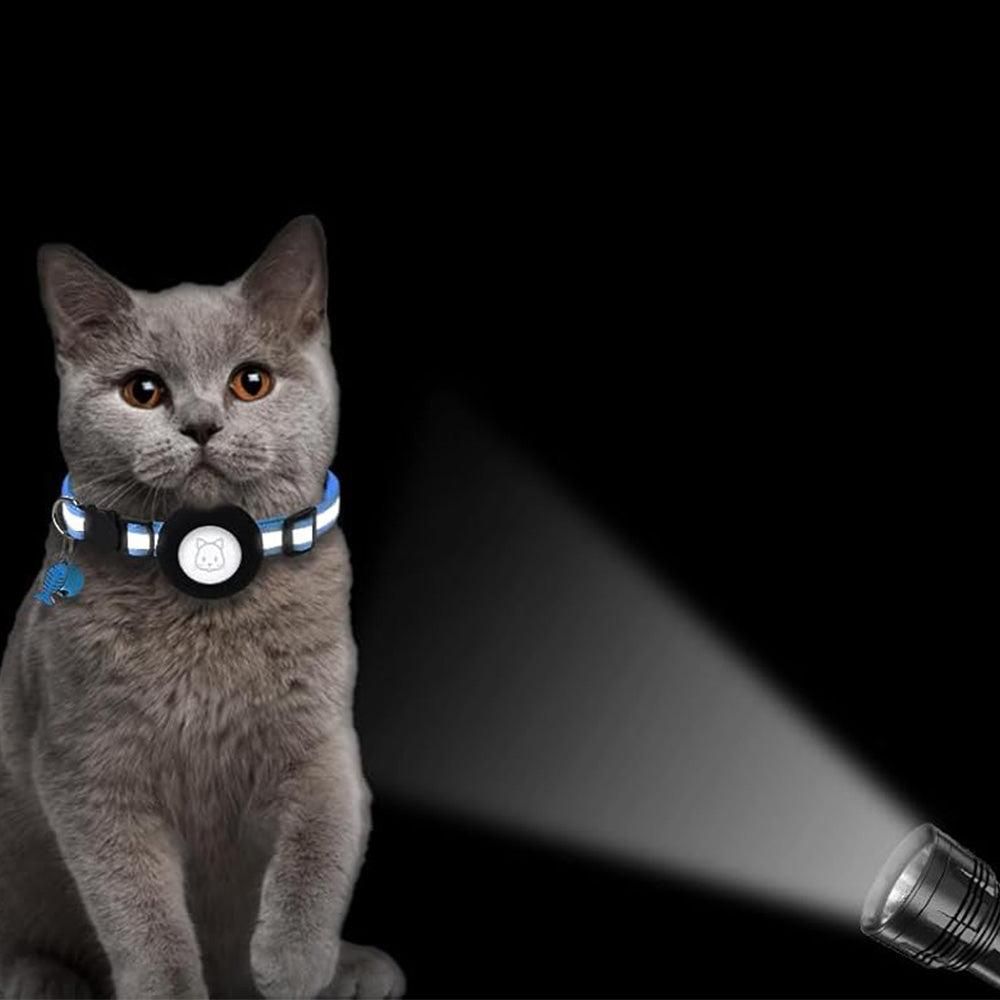 Reflective Cat Collar Compatible with Apple Airtag Adjustable Airtag Holder for Cat Dog Kitten Puppy - Image 5