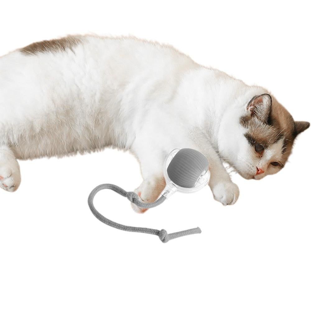 Interactive Cat Toy Ball Fast Rolling Motion Activate Cat Toys Gray - Image 1