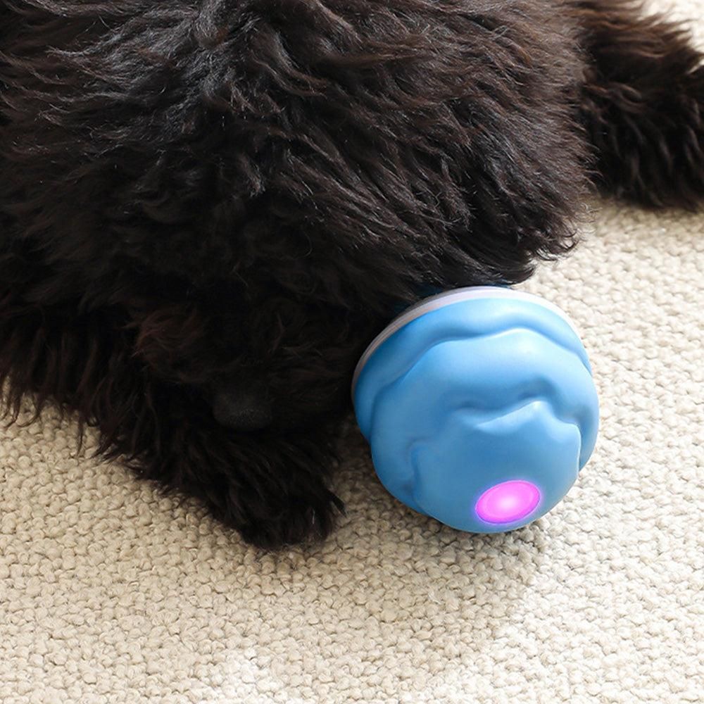 3-Mode Pet Interactive Toys Squeaky Auto Rolling Ball Dog Toy Blue - Image 3