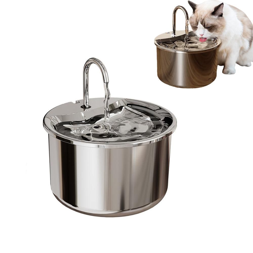 FT444 1.8L Electric Pet Water Dispenser Automatic Stainless Steel Cat Dog Fountain - Image 1