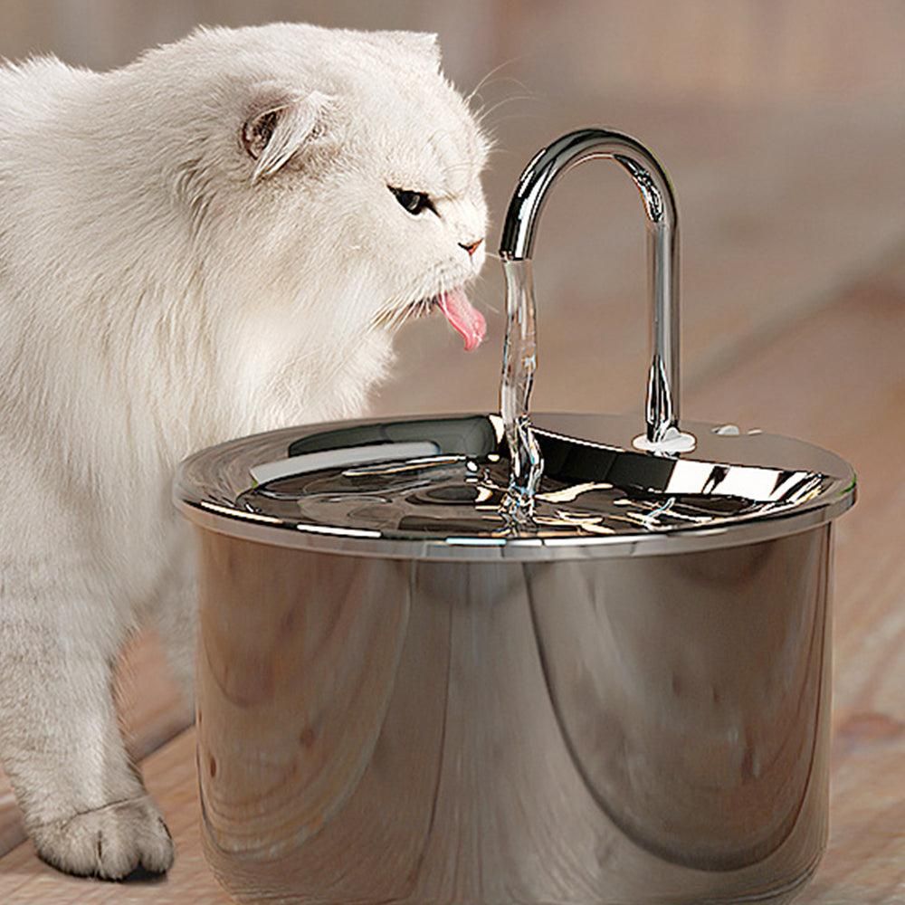 FT444 1.8L Electric Pet Water Dispenser Automatic Stainless Steel Cat Dog Fountain - Image 2