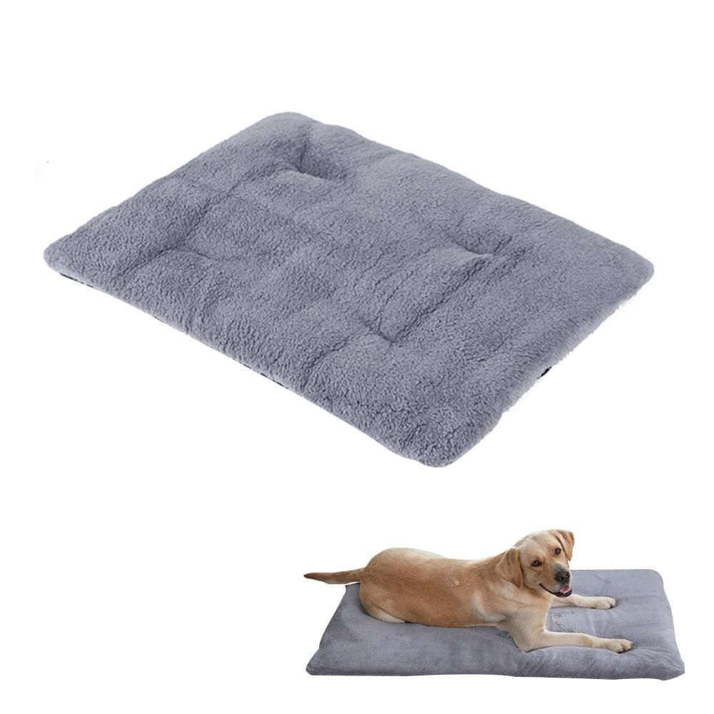 Pet Thermal Blanket Washable Self-Warming Cat Bed Self-Heating Cushion Grey - Image 1