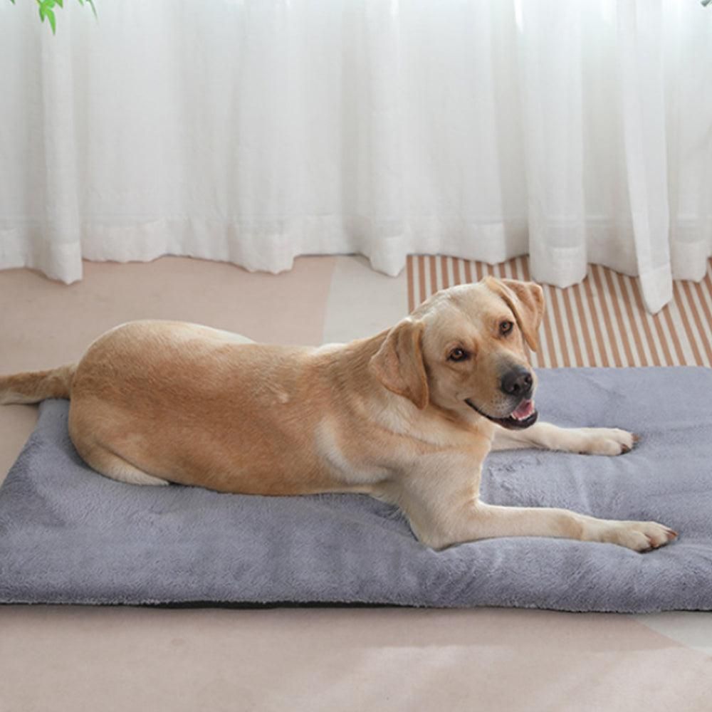 Pet Thermal Blanket Washable Self-Warming Cat Bed Self-Heating Cushion Grey - Image 2