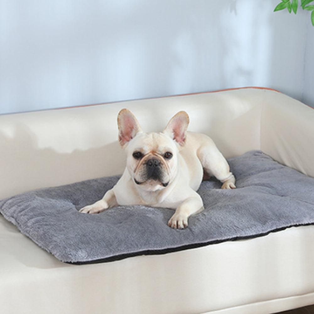 Pet Thermal Blanket Washable Self-Warming Cat Bed Self-Heating Cushion Grey - Image 3