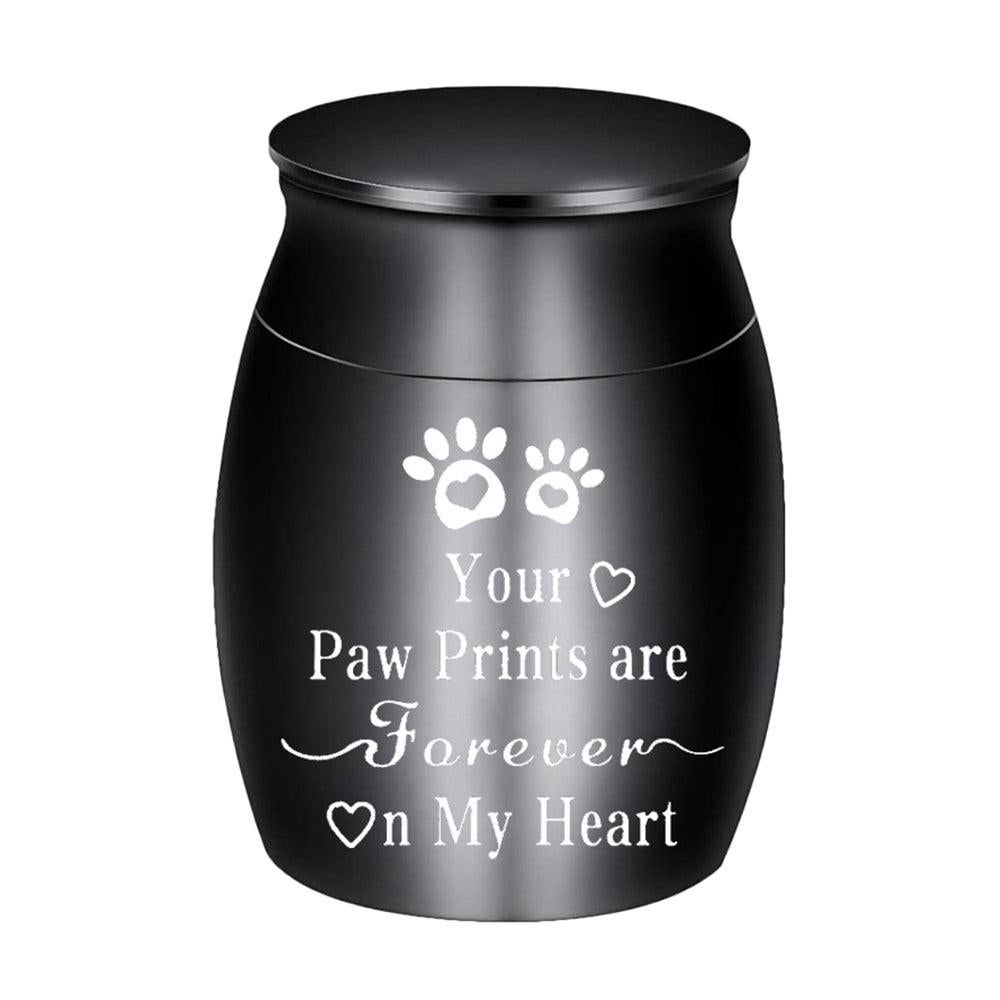 Pet Cremation Urns for Dog and Cat Ashes Aluminum Memorial Urn Keepsake Black - Image 1