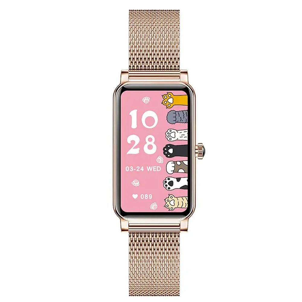 Smart Watch for Women Fitness Tracker Sport Bracelet for Android iOS Phones Gold - Image 2