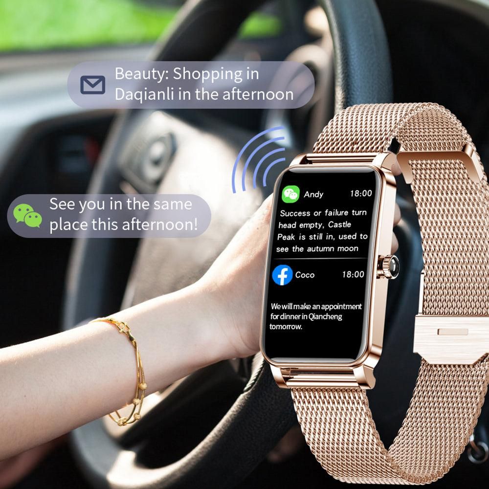 Smart Watch for Women Fitness Tracker Sport Bracelet for Android iOS Phones Gold - Image 5