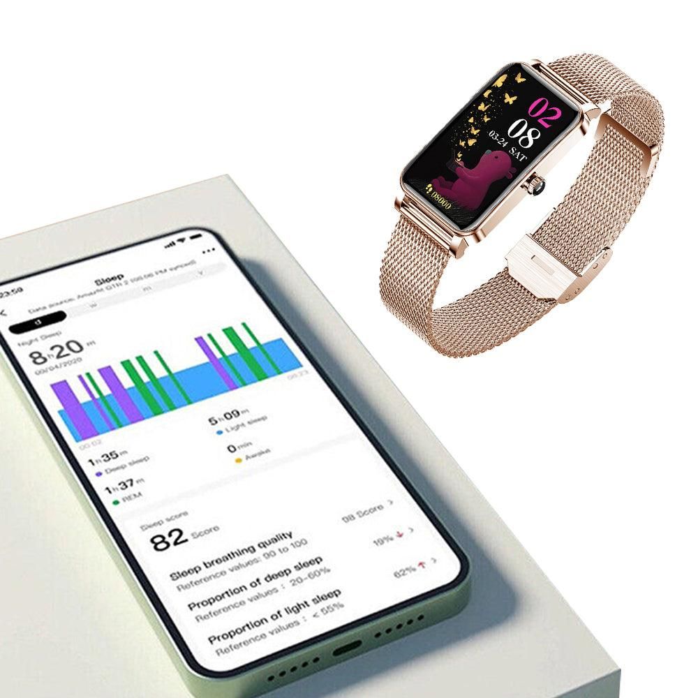 Smart Watch for Women Fitness Tracker Sport Bracelet for Android iOS Phones Gold - Image 6