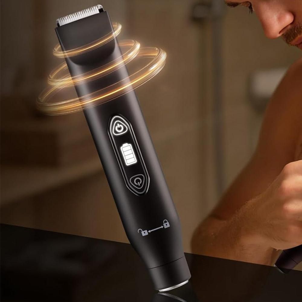 3-in-1 Electric Shaver & Nose Hair Trimmer for Face & Body Black - Image 4