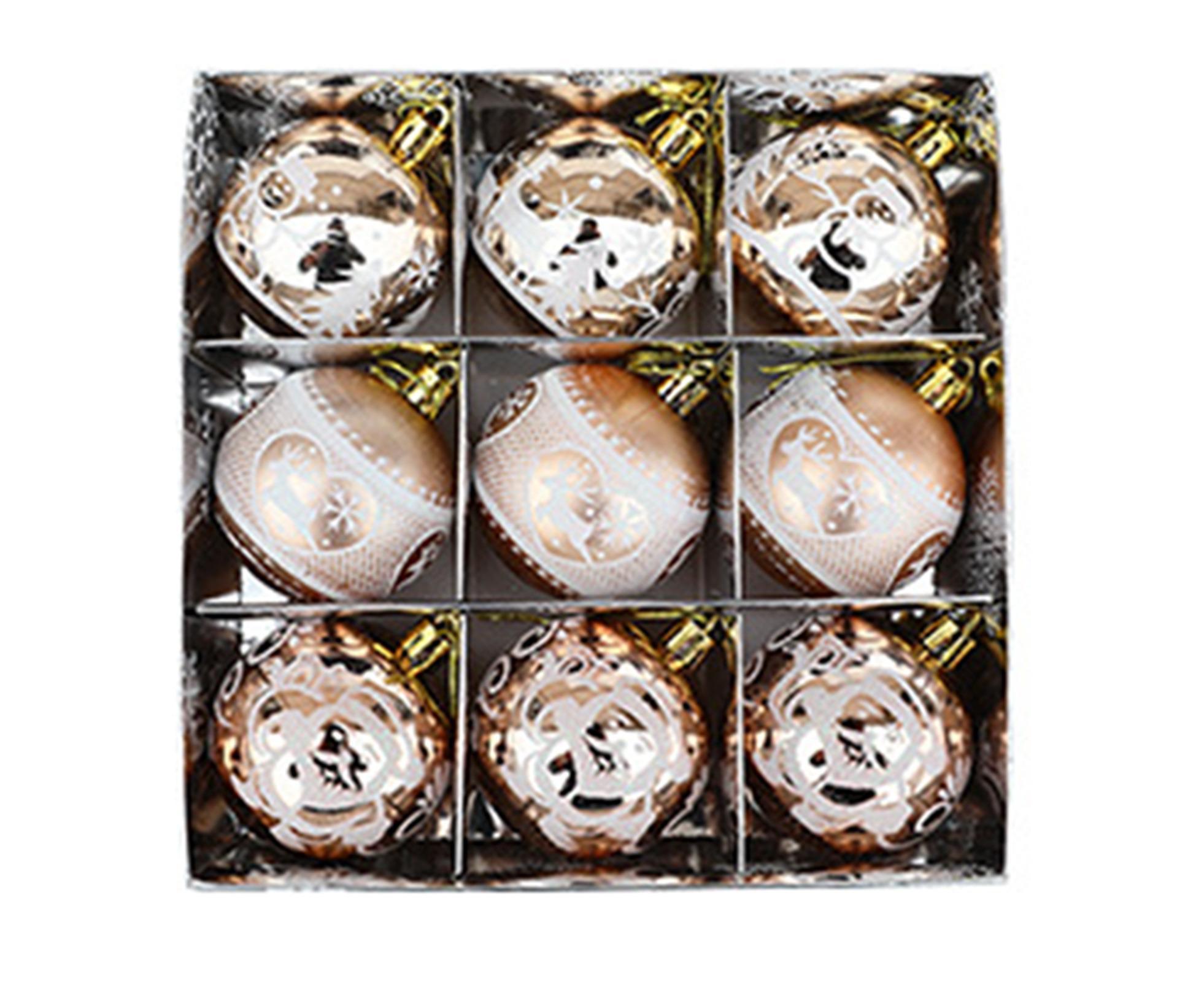 Shiny Xmas Tree Balls-Champaign Gold - Image 1