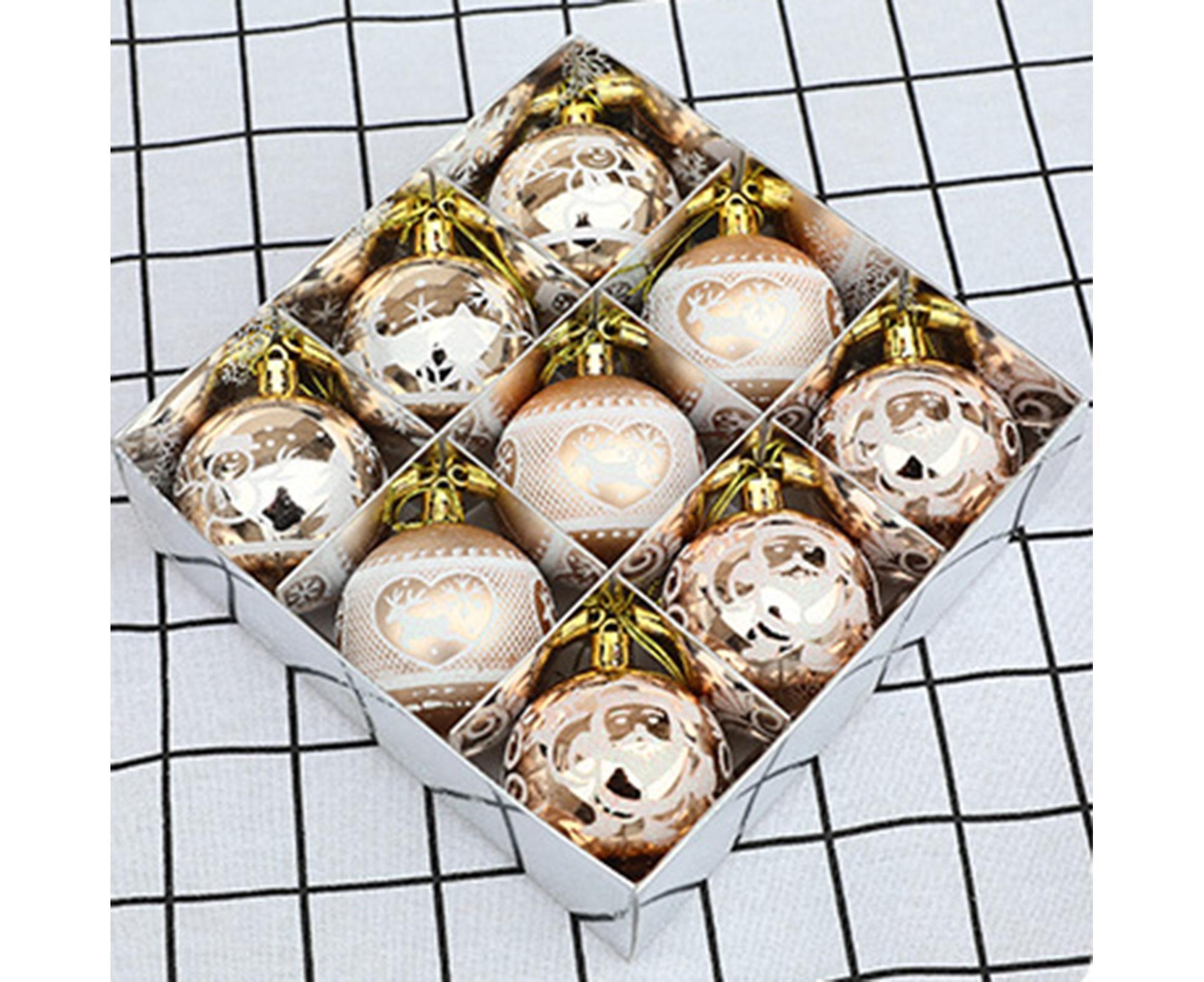 Shiny Xmas Tree Balls-Champaign Gold - Image 2
