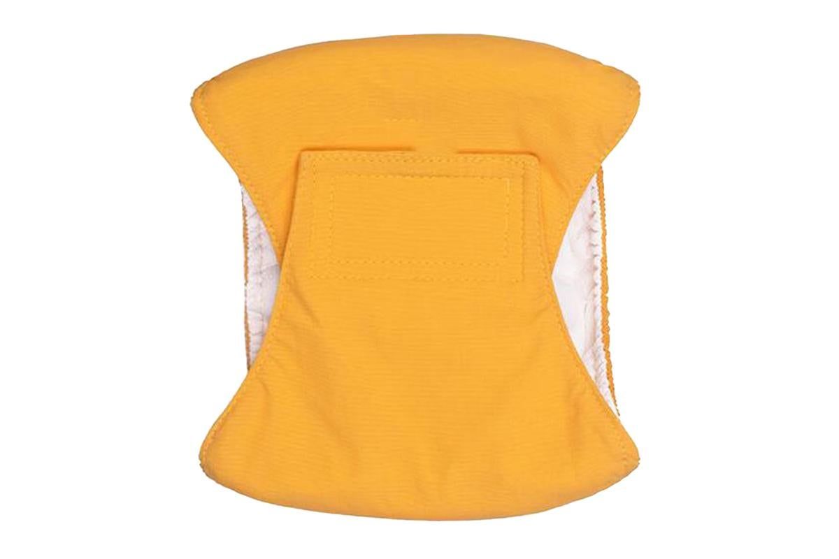 Washable Dog Diaper Water-resistant Puppy Nappy Belly Wrap for Male Dogs Reusable Dog Belly Bands Male Puppy Nappies Wrap Yellow - S - Image 2