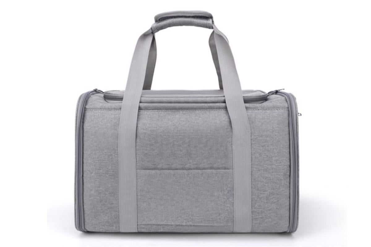 Portable Travel Bag Soft Crate Cage Cat Bag Animal Carriers for Pets -Grey - Image 5