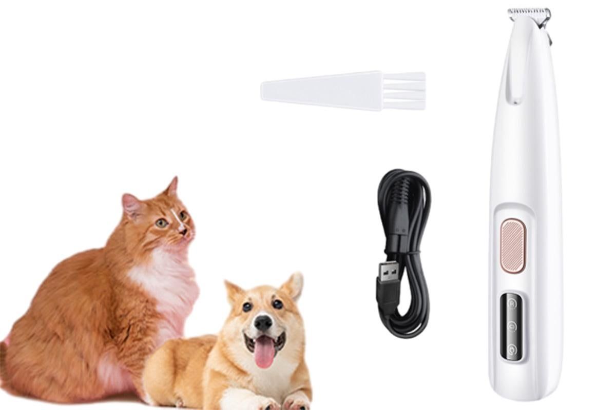 Dog Cat Paw Trimmer 18mm Widen Pet Hair Clipper Dog Clippers for Grooming With LED Light LED Display Rechargeable - Image 1