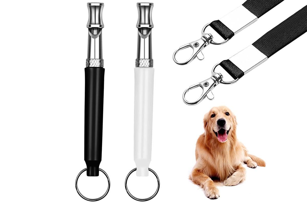 2 Pack Pet Dog Training Whistle Ultra Sonic Adjustable Pitch - Image 1