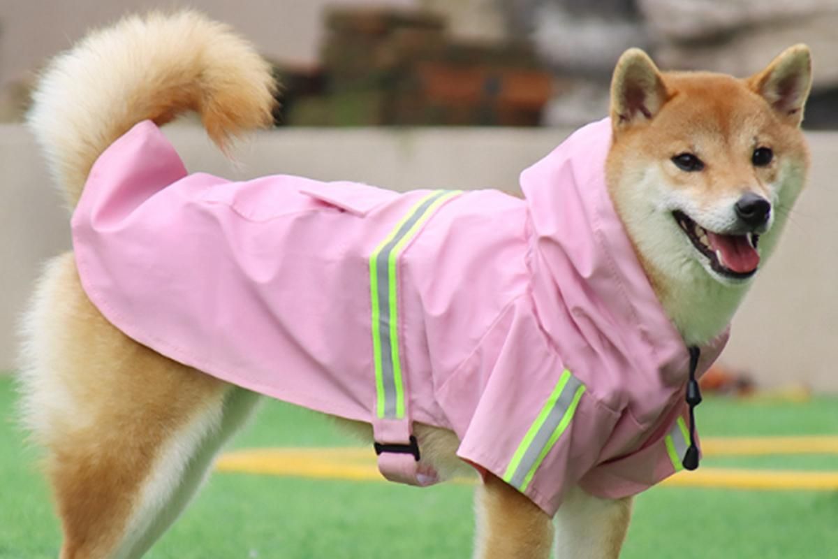Pet Raincoat Outdoor Waterproof Dog Poncho for Small and Medium Dogs - Pink - Image 2