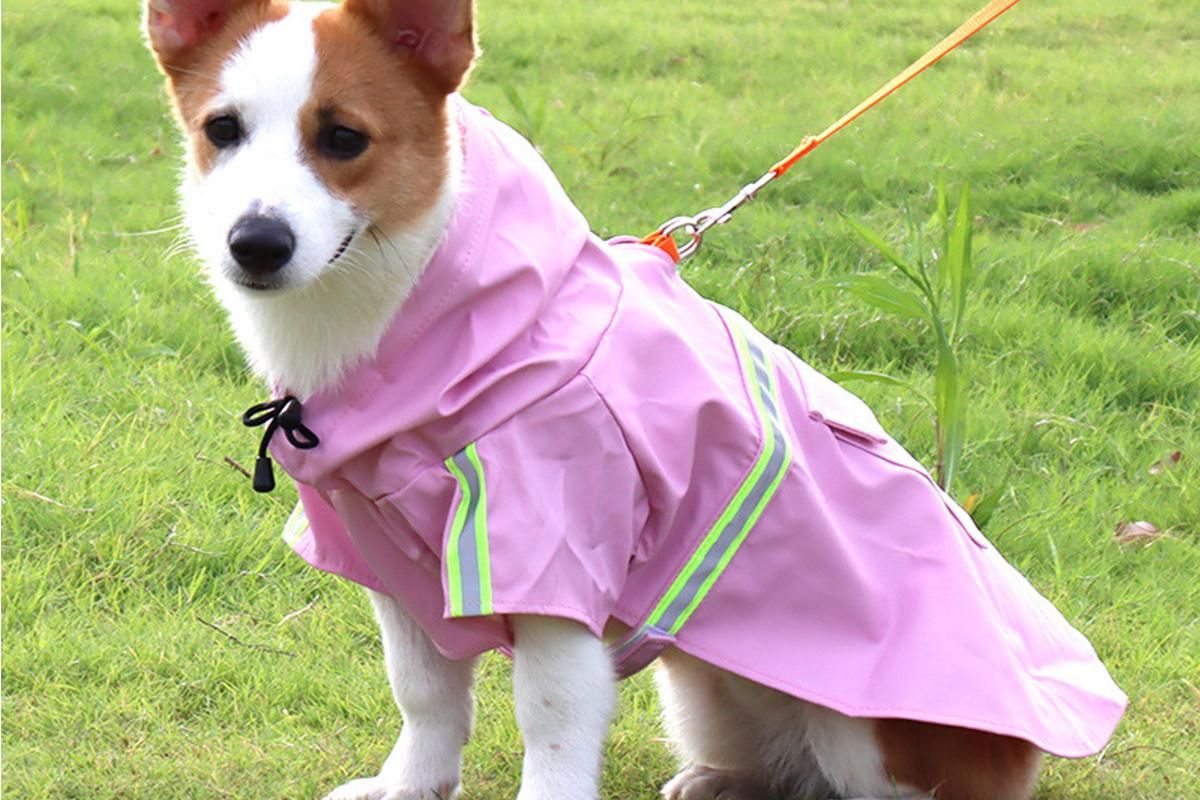 Pet Raincoat Outdoor Waterproof Dog Poncho for Small and Medium Dogs - Pink - Image 3