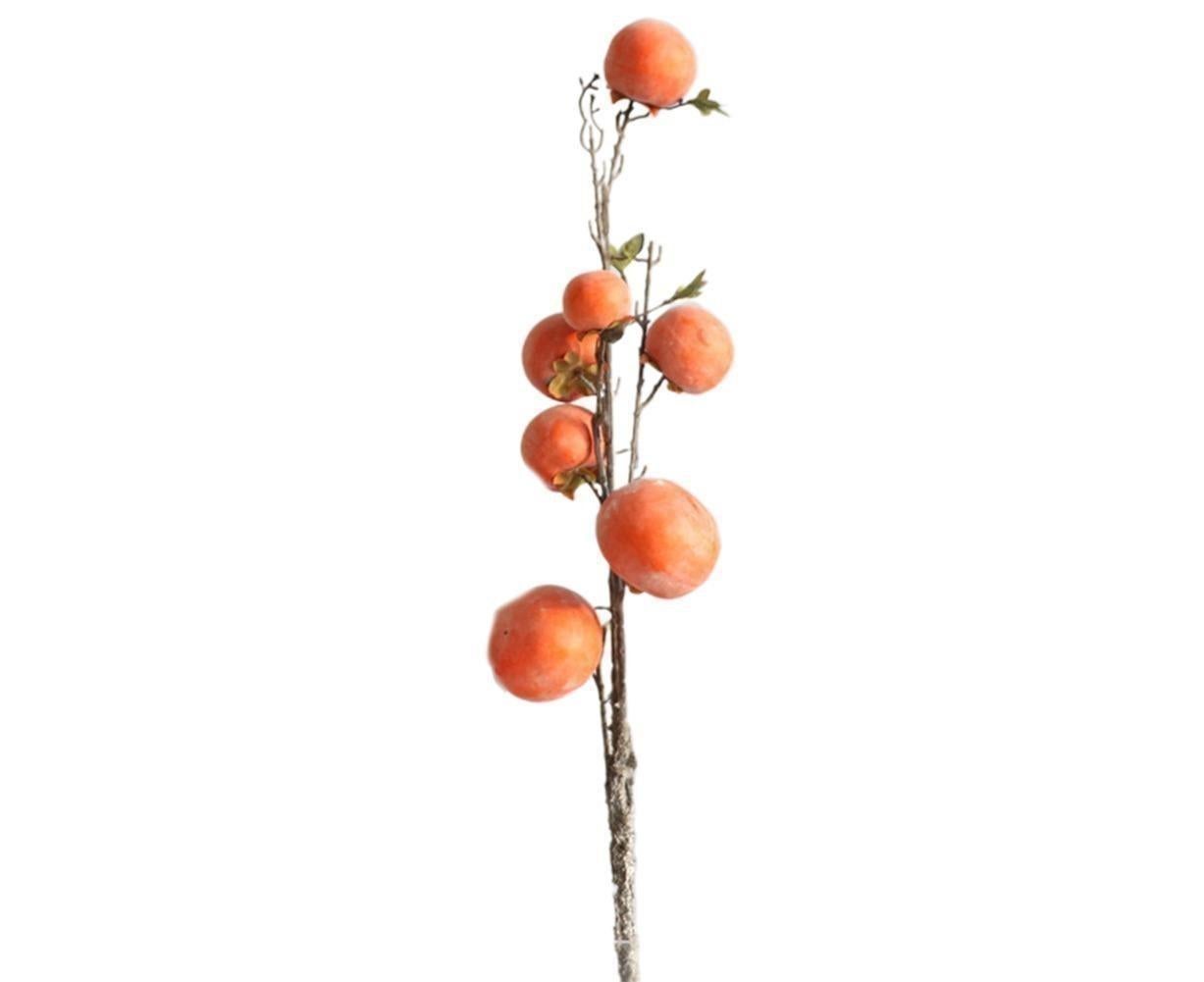 Artificial Flower 7/6 Heads Persimmon Branch Home Wedding Party Festival Decor - Image 1
