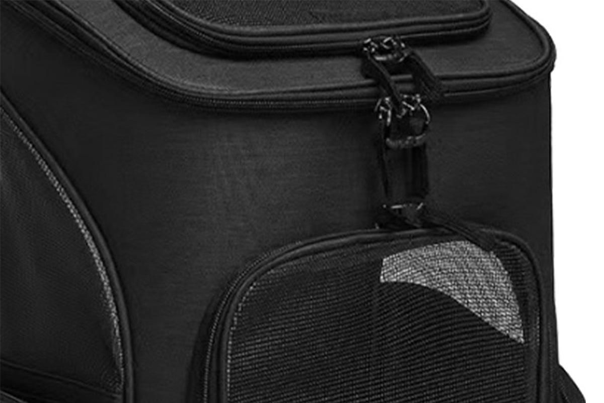 Expandable Large Cat Backpack Carrier for Small Pets - Black - Image 4