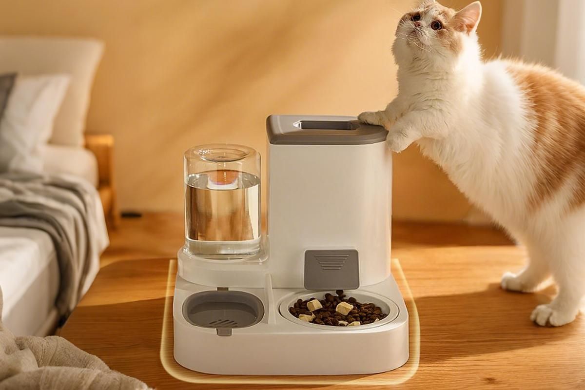 2 in 1 Automatic Cat Feeder and Waterer Ceramic Pet Bowl for Cats and Small Dogs - Image 7
