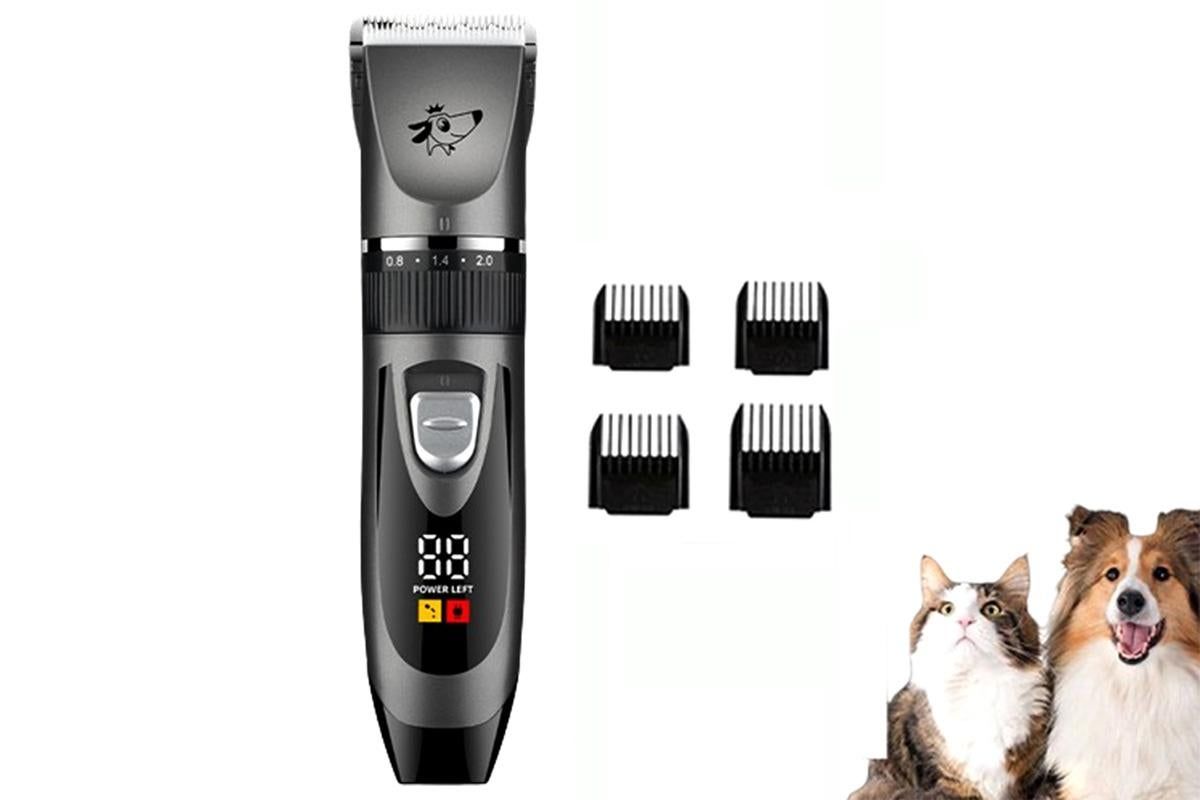 Pet Grooming Clippers Cat Grooming Kit Cordless Low Noise Pet Hair Clipper Trimmer Shaver for Dogs Cats Animals Adjustable Clipper Comb & Detachable Blades Dog Trimmer - Image 1