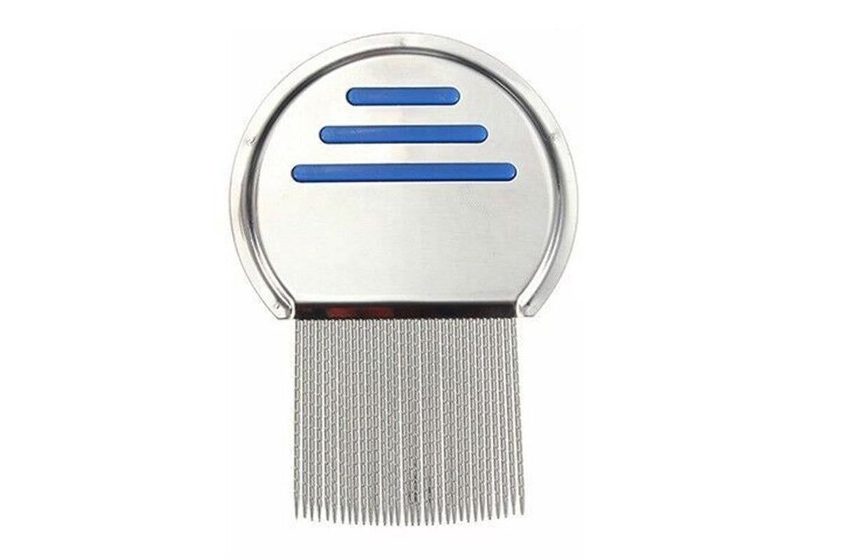 Stainless Steel Pet Flea Comb Fine Tooth Grooming Tool for Dogs Cats - Blue - Image 2
