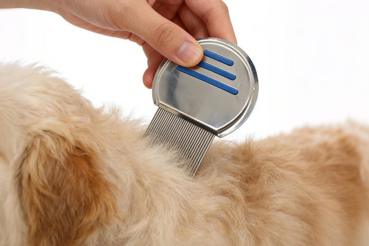 Stainless Steel Pet Flea Comb Fine Tooth Grooming Tool for Dogs Cats - Blue - Image 5