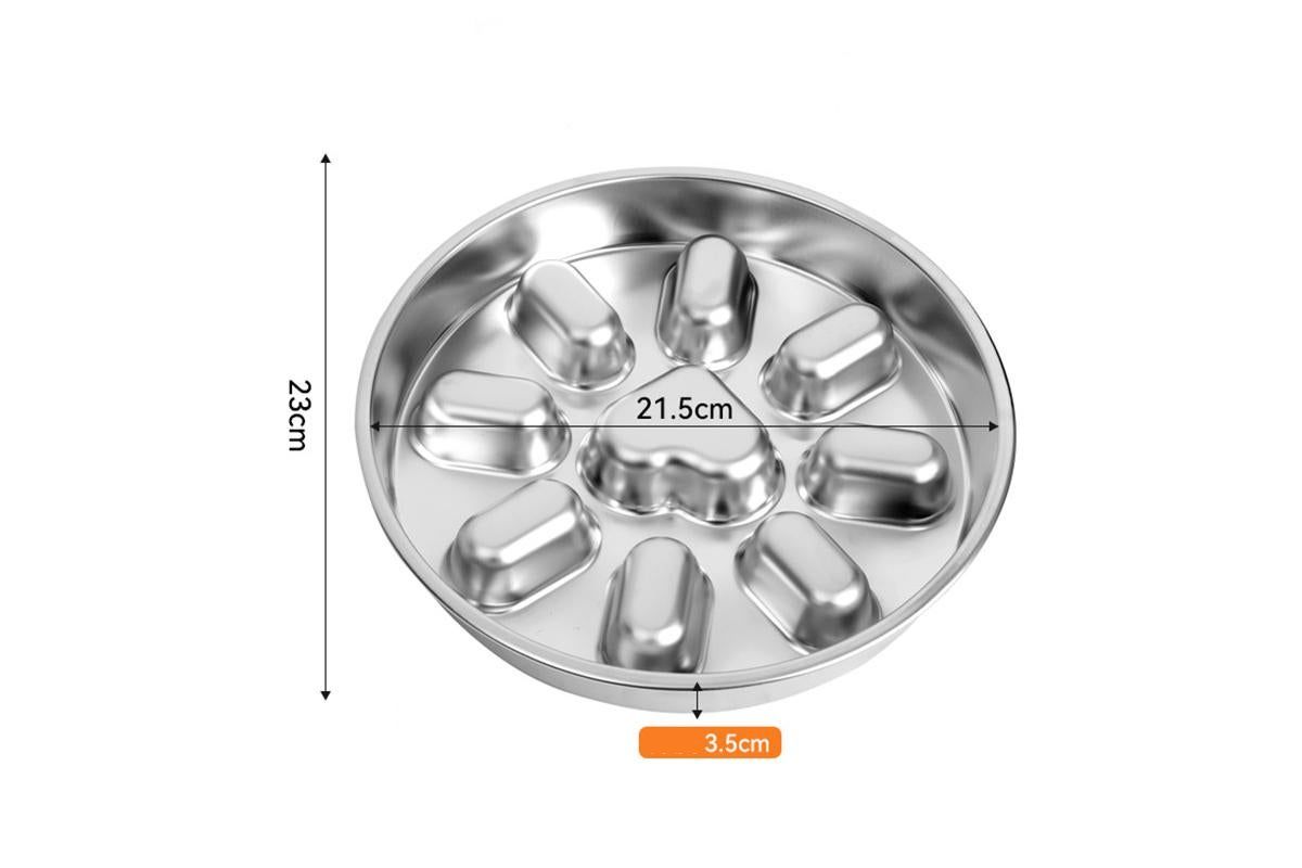 Slow Feeder Dog Bowl Stainless Steel Non Slip Puzzle Maze Bowl Slow Down Eating - Image 4