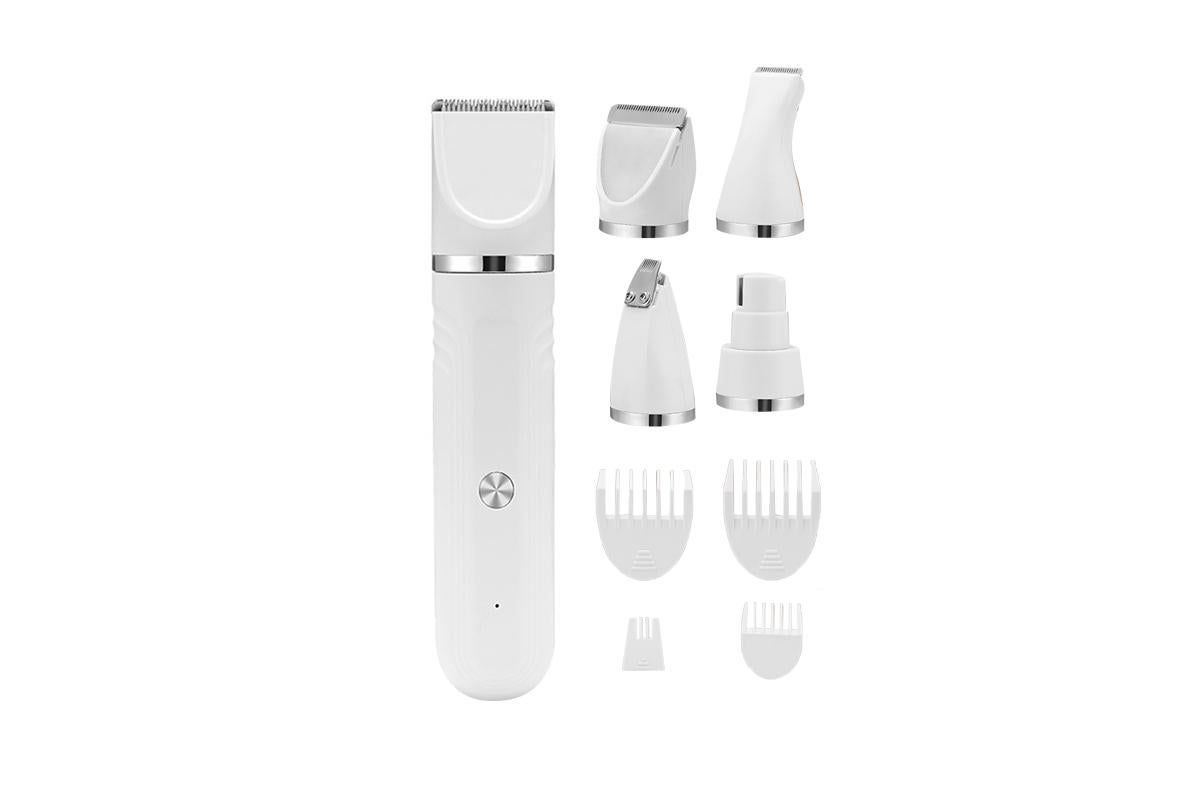 4-in-1 Dog Clipper Dog Grooming Kit with 4 Blade Heads -White - Image 2