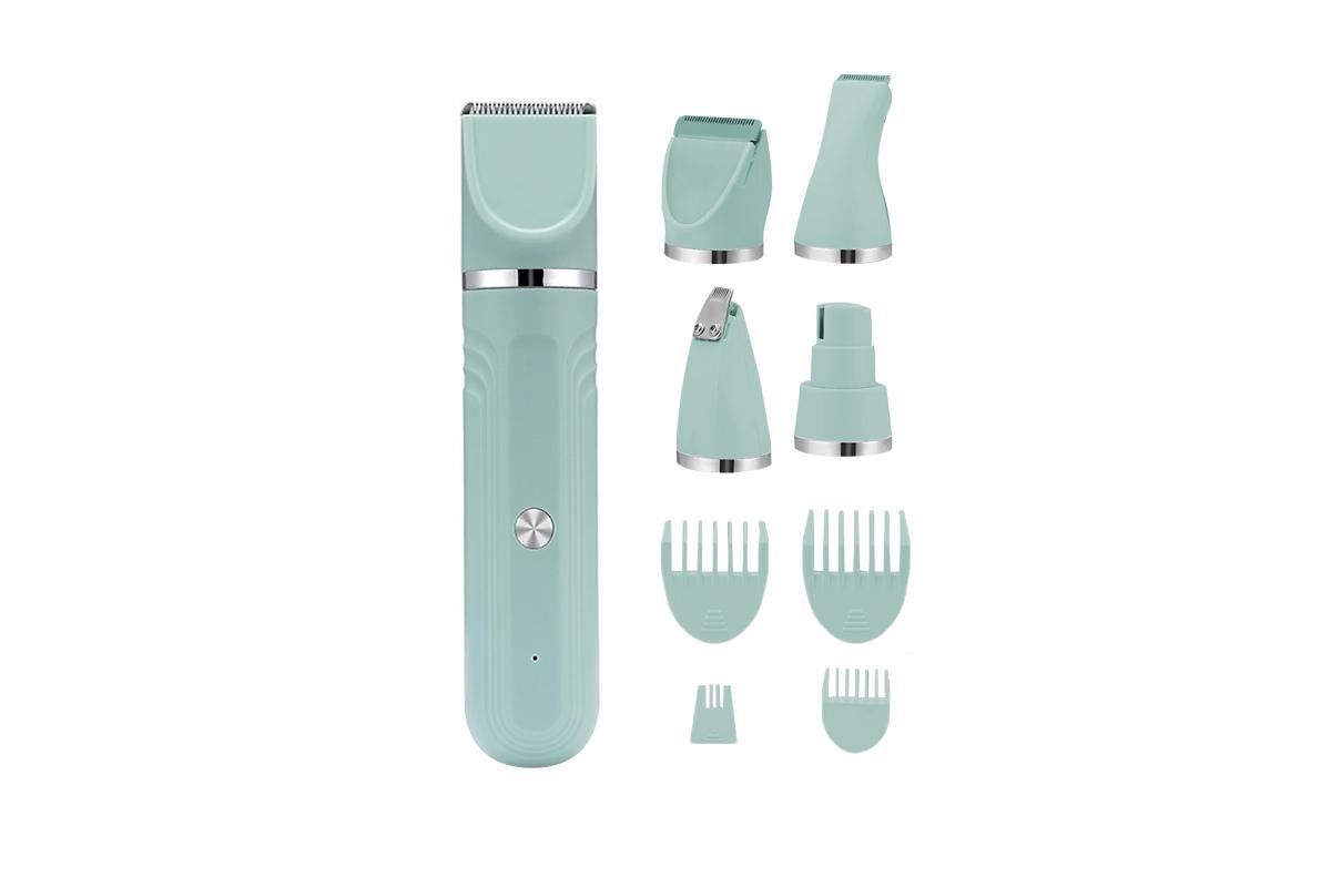 4-in-1 Dog Clipper Dog Grooming Kit with 4 Blade Heads -Green - Image 2