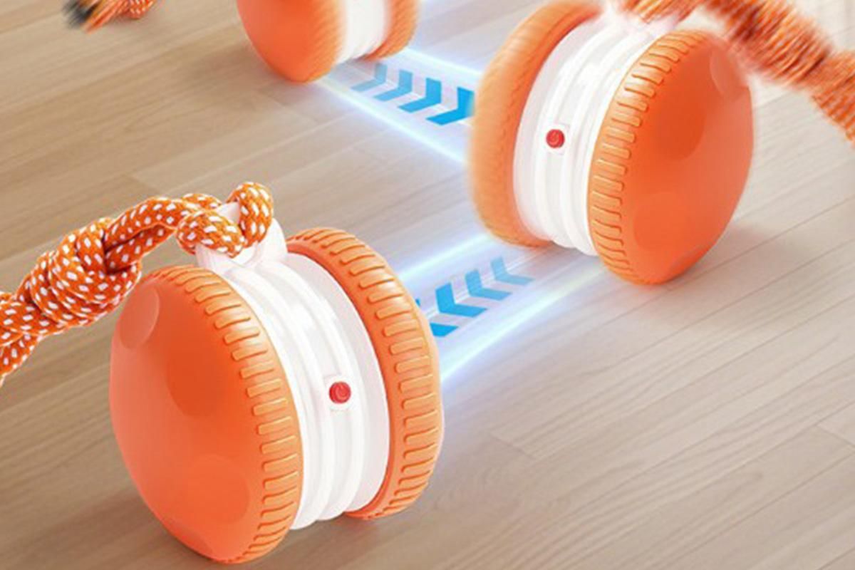 Interactive Pet Rolling Ball Toy Rechargeable Automatic Play Ball for Cats and Dogs - Orange - Image 3