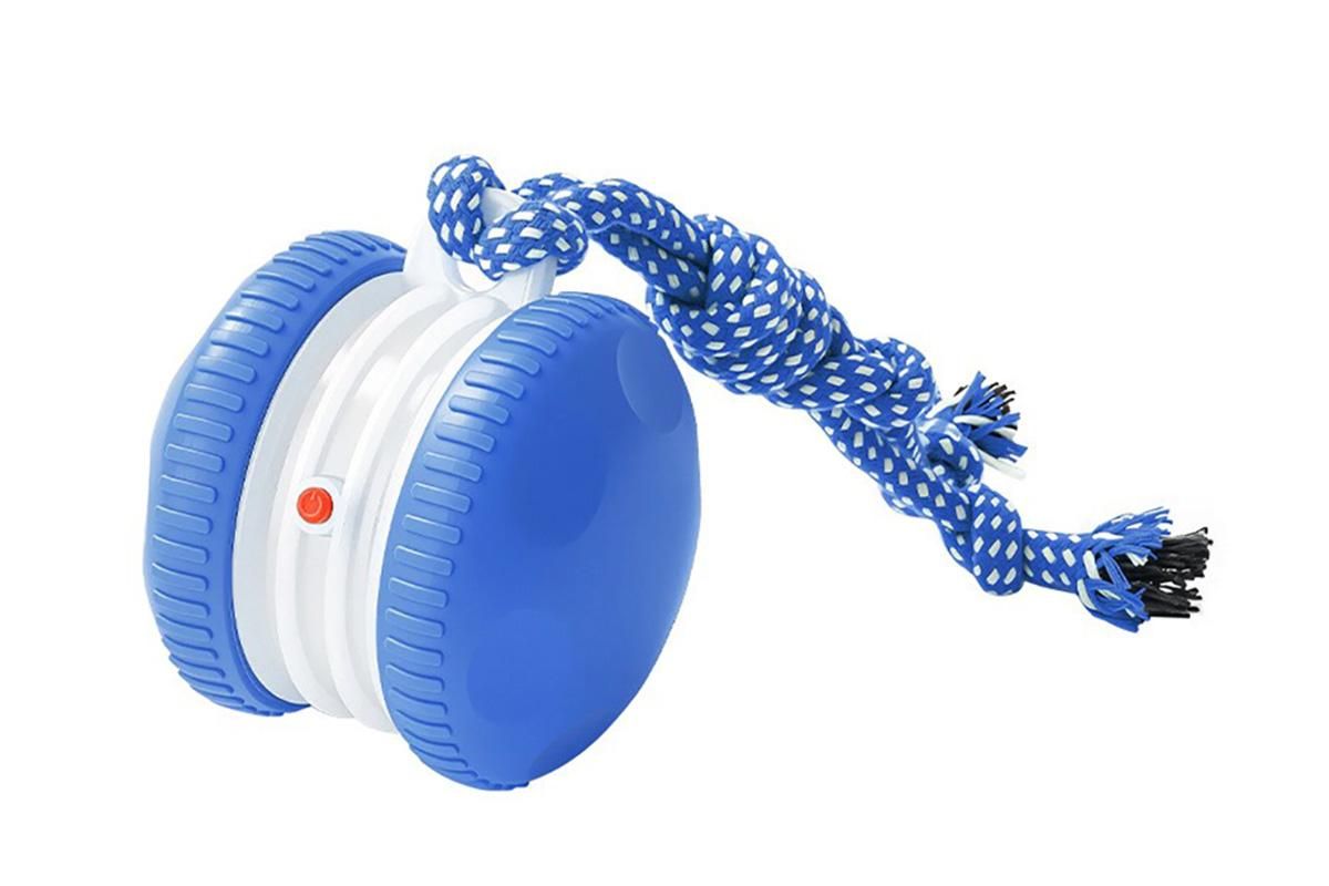 Interactive Pet Rolling Ball Toy Rechargeable Automatic Play Ball for Cats and Dogs - Blue - Image 2