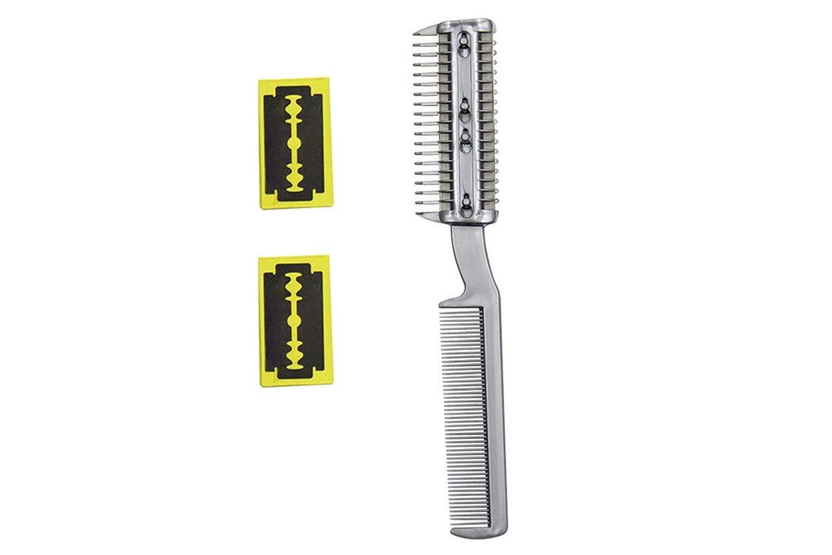 Two Sided Pet Grooming Comb with Razor for Dog Cat Fur Trimming and Thinning - Image 3